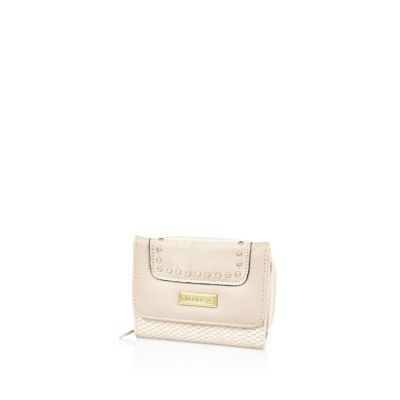 Girls cream foldout purse